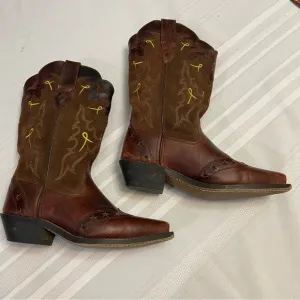 Double H Women’s Leather Western Cowboy/ Cowgirl Boots EUC size 7