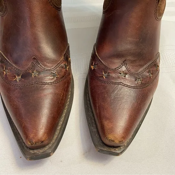 Double H Women’s Leather Western Cowboy/ Cowgirl Boots EUC size 7