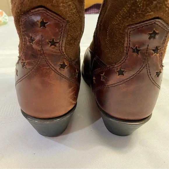 Double H Women’s Leather Western Cowboy/ Cowgirl Boots EUC size 7