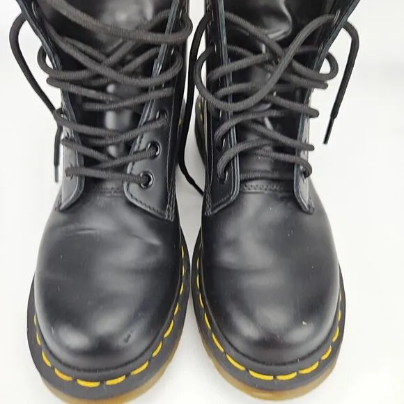 Dr Doc Martens 1460 Black Smooth Leather 8 Eye Boots UK 5 / US Womens 7 / EUR 38