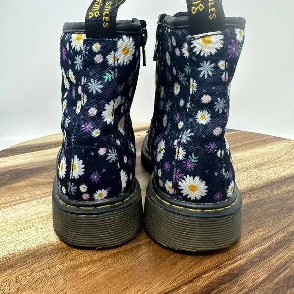 Dr Doc Martens Delaney 1460 Women’s Size 5 Canvas Floral Combat Side Zip Boots