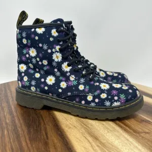 Dr Doc Martens Delaney 1460 Women’s Size 5 Canvas Floral Combat Side Zip Boots
