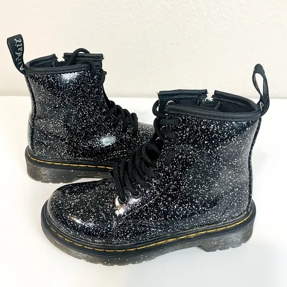 Dr. Martens 1460 Black Cosmic Glitter Boots Size 12