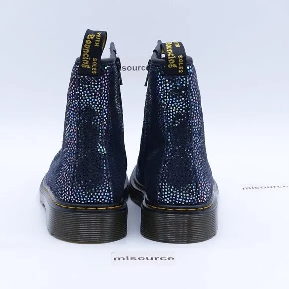 Dr. Martens 1460 Boots Lace Up Side Zip Iridescent Black/Spot Metallic 26107125
