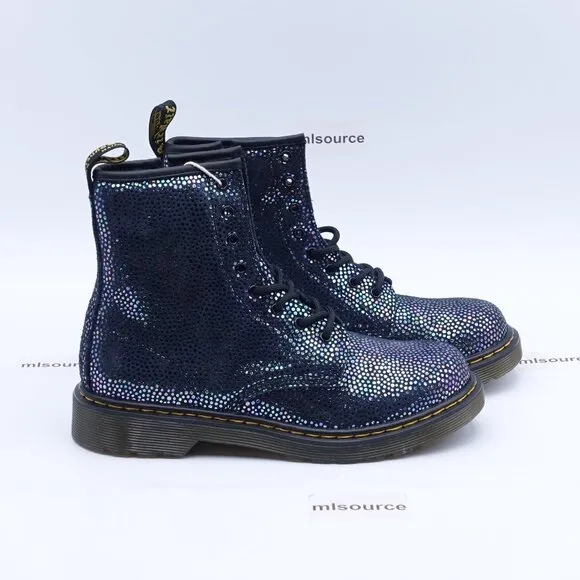 Dr. Martens 1460 Boots Lace Up Side Zip Iridescent Black/Spot Metallic 26107125