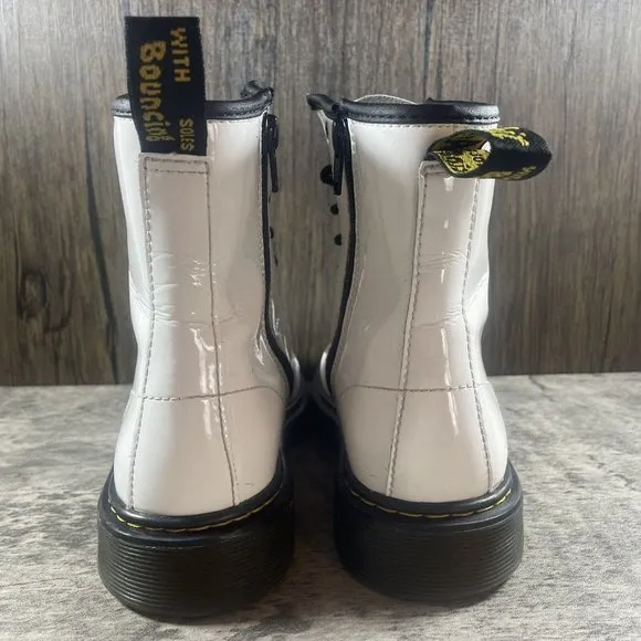 Dr Martens 1460 Y Women's Size 6 White Boots With Side Zipper Air wair