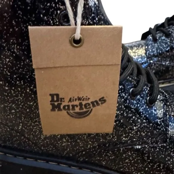 Dr. Martens 1460 Youth Black Glitter Lace Up Boots Size 6 Youth - Big Girl