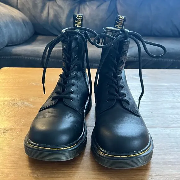 Dr. Martens 1460Y Black Leather Boots – Women’s Girls Size 5 US