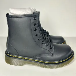 Dr. Martens AirWair 1460 J Black Matte Leather Lace Up/Side Zip Ankle Boots 13c