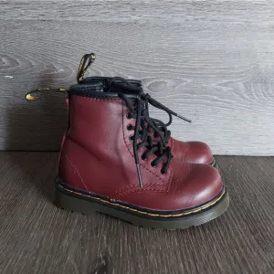 Dr. Martens Airwair Toddler Softy T Leather Lace Boots Size 8 DMs Docs