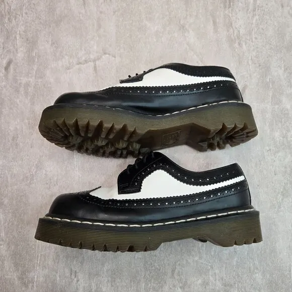 Dr. Martens Bex Saddle Dress Shoes Unisex Preppy Creeper Derby Brogue Oxfords