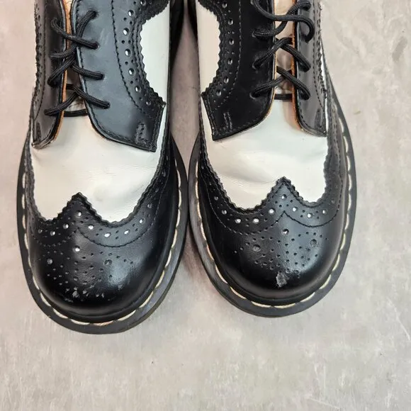 Dr. Martens Bex Saddle Dress Shoes Unisex Preppy Creeper Derby Brogue Oxfords