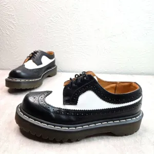 Dr. Martens Bex Saddle Dress Shoes Unisex Preppy Creeper Derby Brogue Oxfords