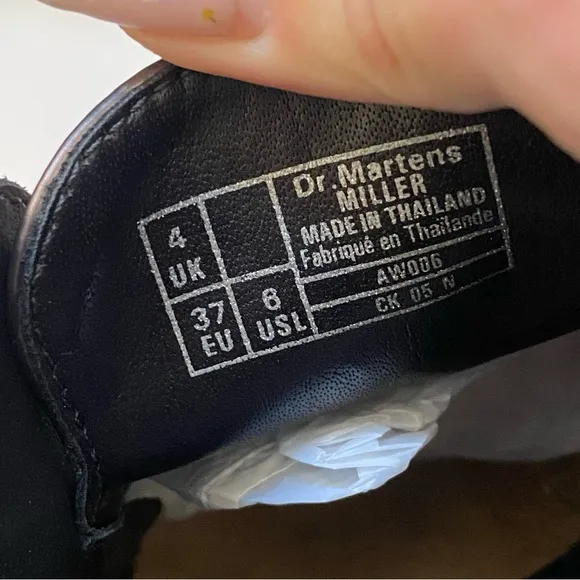 DR. MARTENS BLACK LEATHER MILLER SILVER BUCKLE DETAIL LOAFER DRESS SHOES