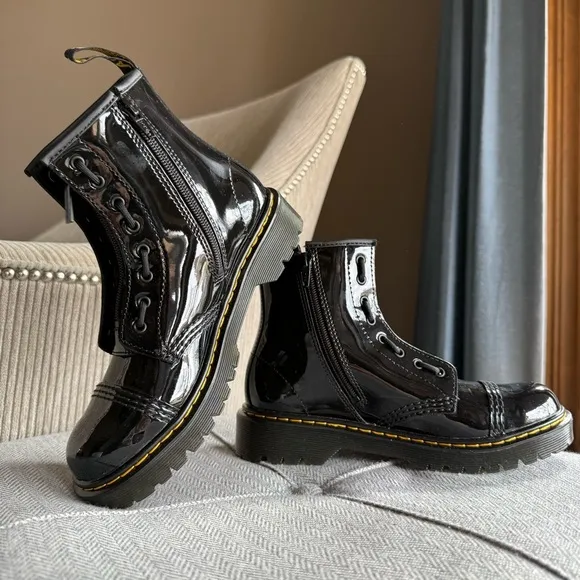 Dr. Martens Black Patent Leather Boots