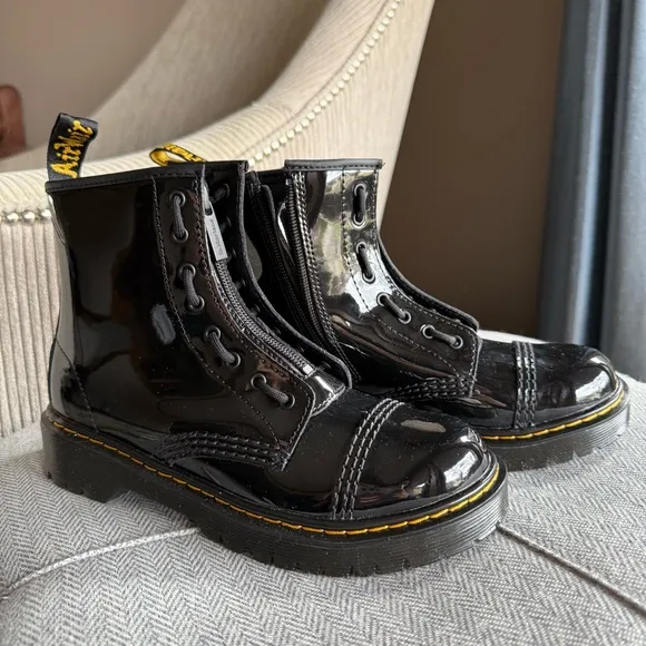Dr. Martens Black Patent Leather Boots