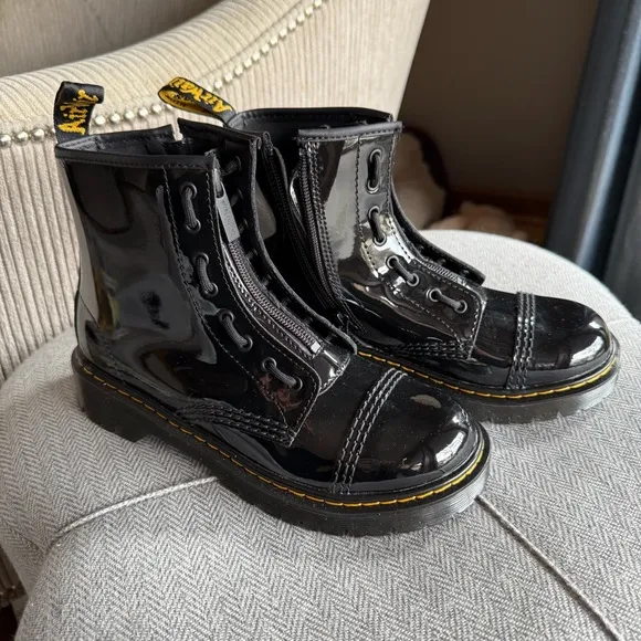 Dr. Martens Black Patent Leather Boots