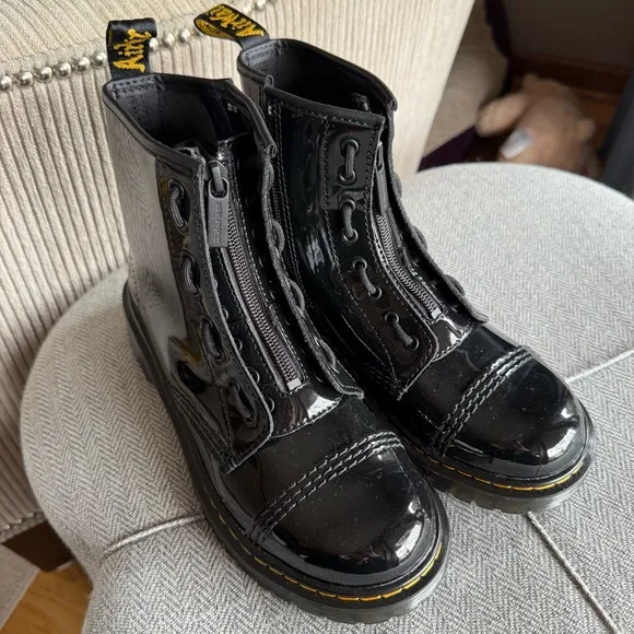 Dr. Martens Black Patent Leather Boots
