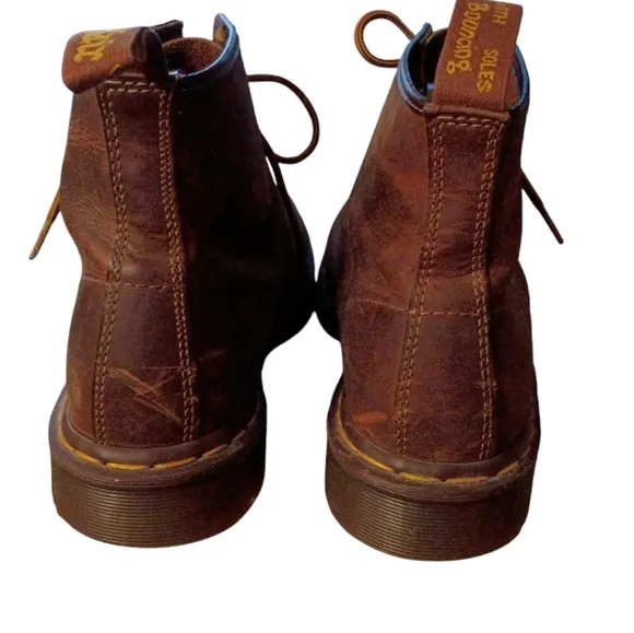 Dr. Martens Brown Leather Boots Size 10 Made In England