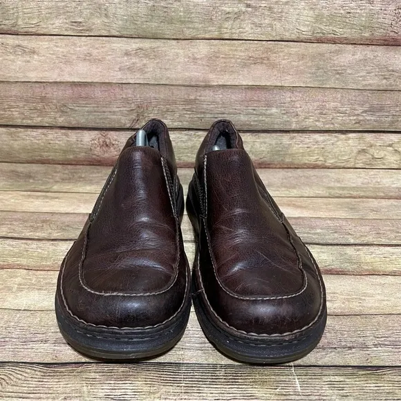 Dr. Martens Brown Leather Neil Slip On Shoes