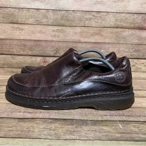 Dr. Martens Brown Leather Neil Slip On Shoes