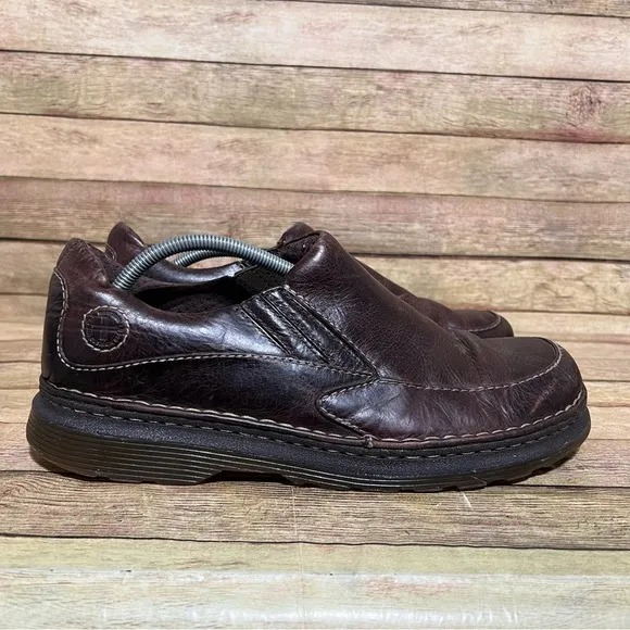 Dr. Martens Brown Leather Neil Slip On Shoes