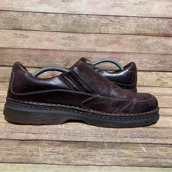 Dr. Martens Brown Leather Neil Slip On Shoes