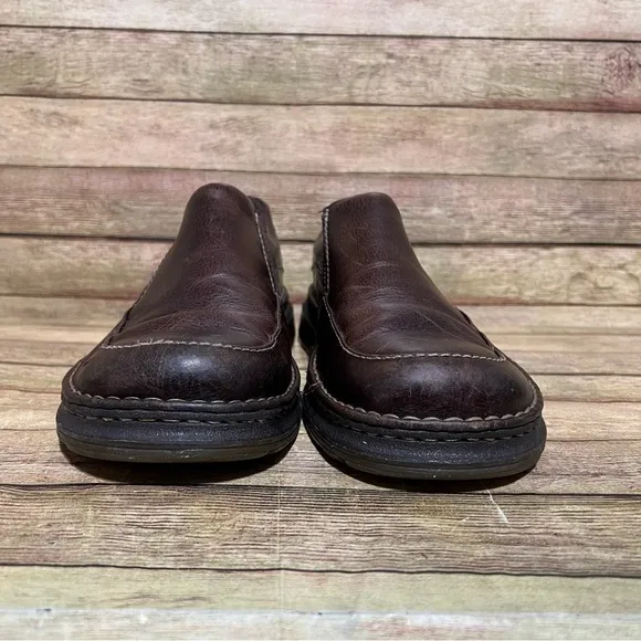 Dr. Martens Brown Leather Neil Slip On Shoes