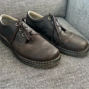 Dr. Martens Brown Leather Ordell Plain Toe Lace Up Derby Shoes 14