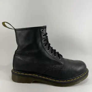 Dr. Martens Doc 1460 Combat Boots Womens Size 9 Black Leather 8-Eye, Mens 8