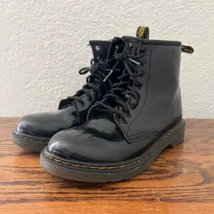 Dr. Martens Junior 1460 Patent Leather Boots Size 3