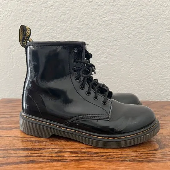 Dr. Martens Junior 1460 Patent Leather Boots Size 3