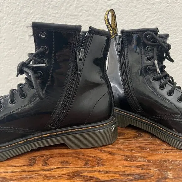 Dr. Martens Junior 1460 Patent Leather Boots Size 3