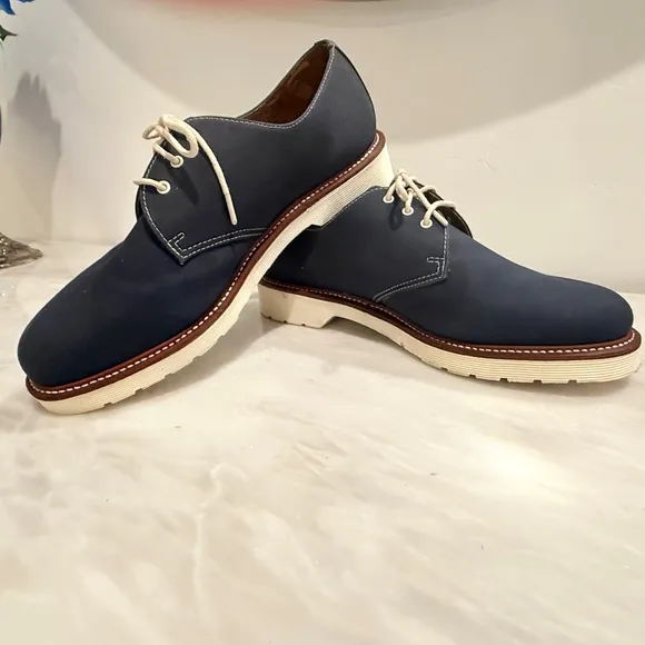 Dr. Martens - Lester Navy Wool Oxford Shoes - Size 10