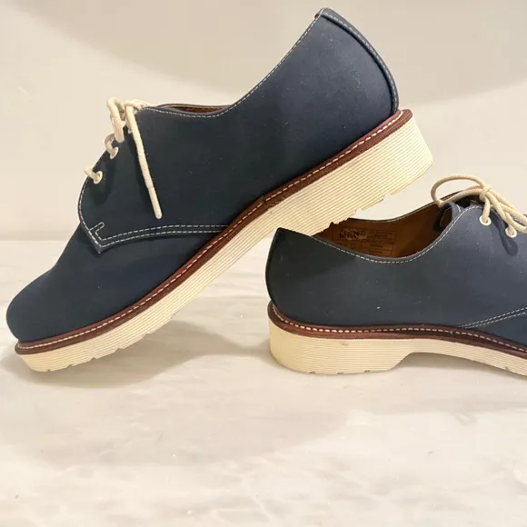 Dr. Martens - Lester Navy Wool Oxford Shoes - Size 10