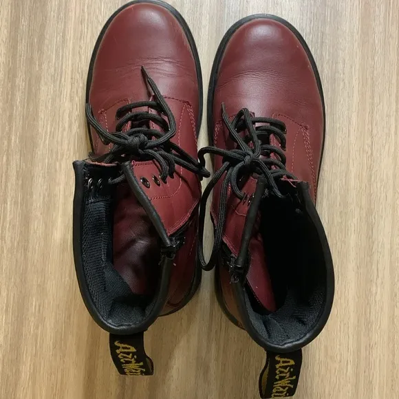 Dr. Martens Maroon 1460 Side Zip Boots Size 7 Women’s