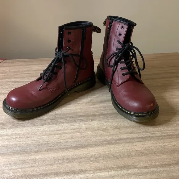 Dr. Martens Maroon 1460 Side Zip Boots Size 7 Women’s