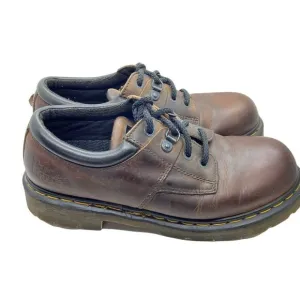 Dr. Martens Mens Heritage Brown Leather Lace Up Round Toe Oxford Work Shoes 9