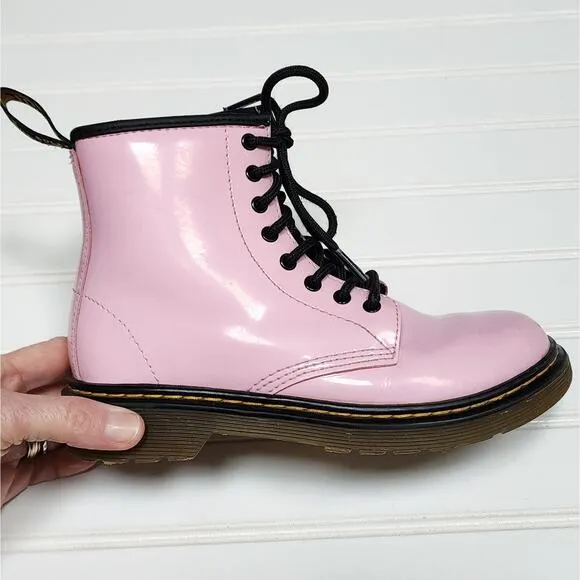 Dr. Martens Patent Pink Boots