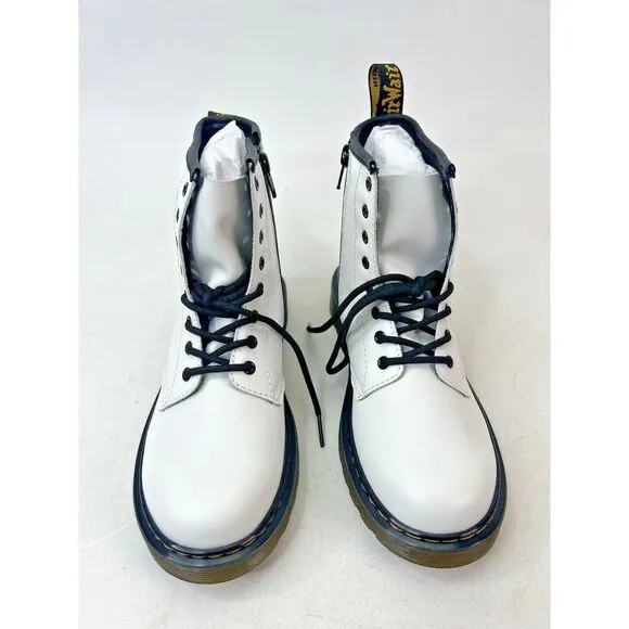 Dr. Martens Romario Side Zip Boots White‎ 1460J Boys 4/ Girls 5