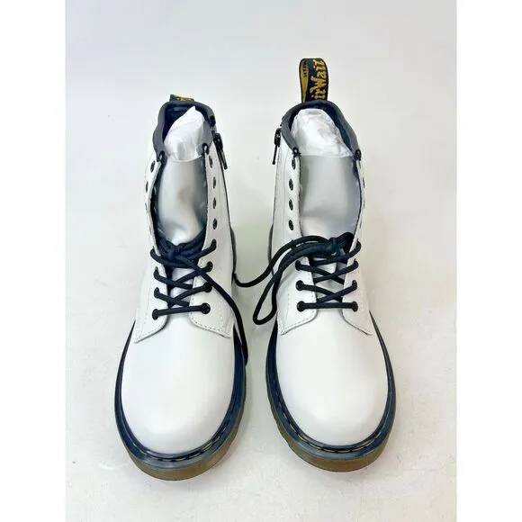 Dr. Martens Romario Side Zip Boots White‎ 1460J Boys 4/ Girls 5