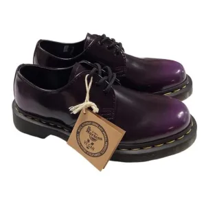 Dr. Martens Shoes Womens 5 Black Purple Vegan Ruboff Oxford Lace Up Derby NEW