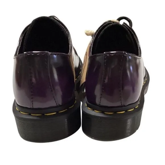 Dr. Martens Shoes Womens 5 Black Purple Vegan Ruboff Oxford Lace Up Derby NEW