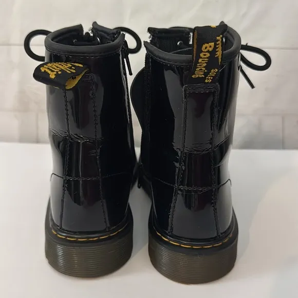 Dr. Martens Size 5 Women's Black Patent Leather Boots Grunge Goth Biker-Core