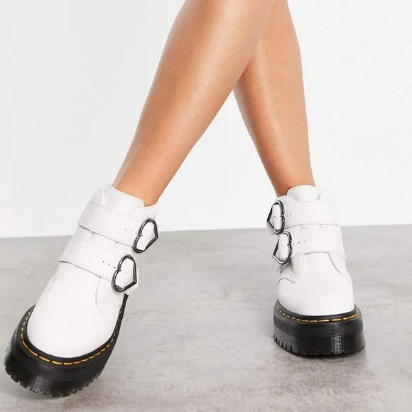 Dr. Martens Women’s Devon Heart Leather Platform Boots