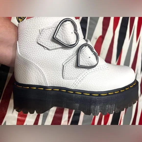 Dr. Martens Women’s Devon Heart Leather Platform Boots