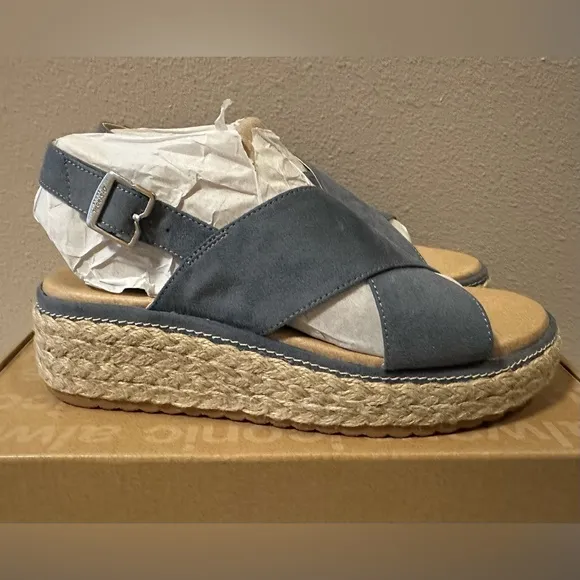 Dr Scholls Ember Oxide Blue Slingback Sandals - NIB