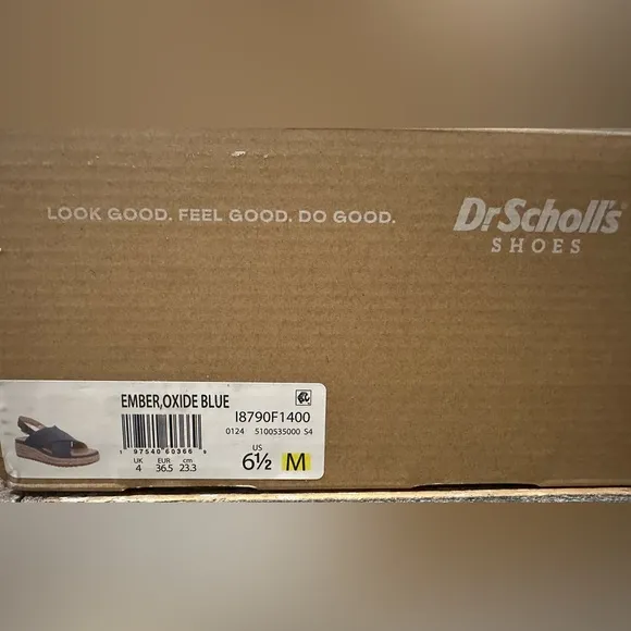 Dr Scholls Ember Oxide Blue Slingback Sandals - NIB