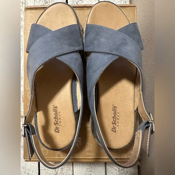 Dr Scholls Ember Oxide Blue Slingback Sandals - NIB