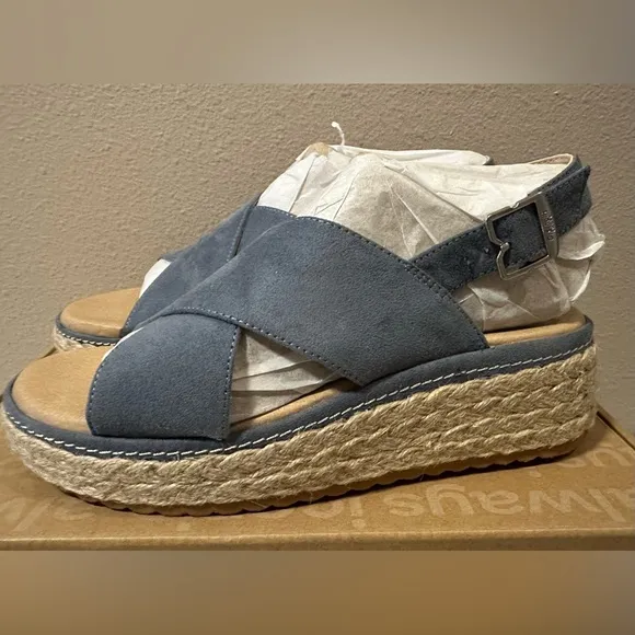 Dr Scholls Ember Oxide Blue Slingback Sandals - NIB